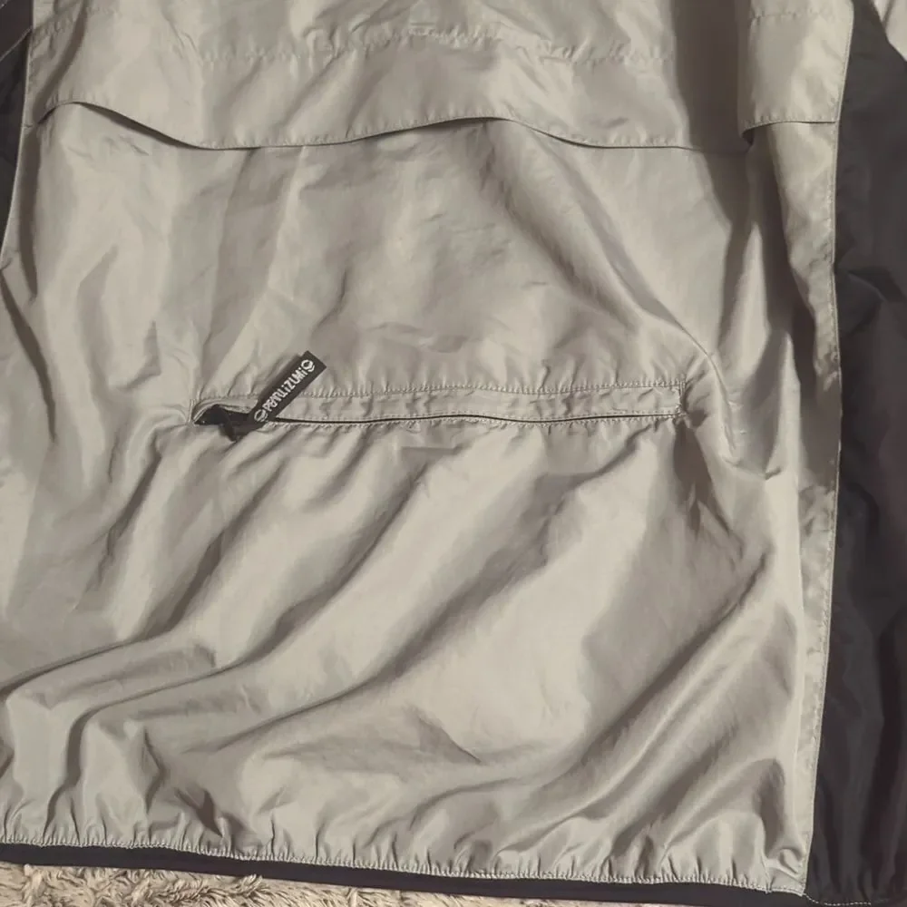 IQ‎ Pearl Izumi~ Large White Black Zip Cycling Jacket/Vest Windbreaker